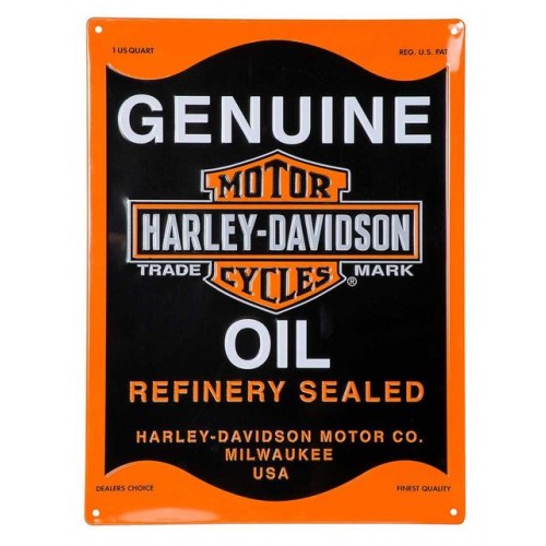 H-D OIL CAN TIN SIGN 