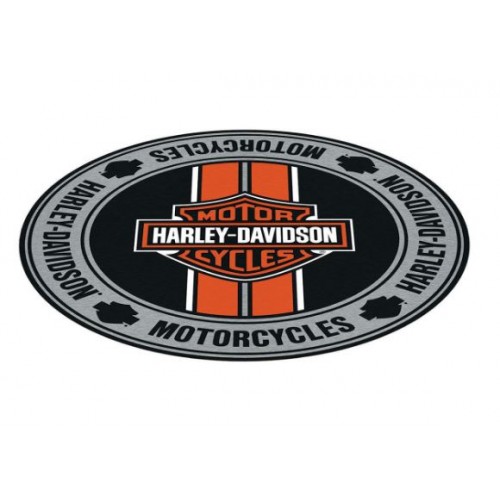 Harley-Davidson® Bar & Shield® Logo With Stripes Round Area Rug 