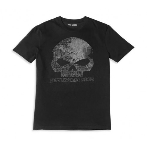 Men's Milwaukee Map Skull Graphic Tee