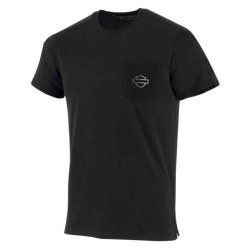Harley-Davidson® Men's High Density Print Slim Fit Pocket Tee, Black