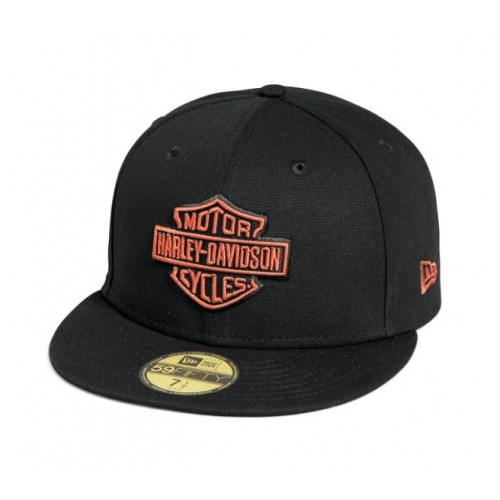 Men's Bar & Shield Fitted Cap - Black
