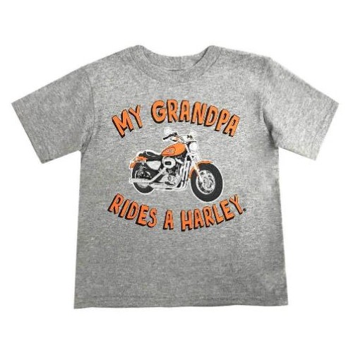 Harley-Davidson Little Boys' My Grandpa Rides A Harley Toddler T-Shirt 