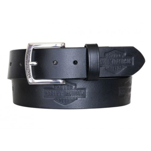Harley-Davidson Men's Tradition Bar & Shield Belt Black Leather
